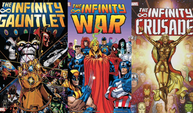 infinity saga comic books covers