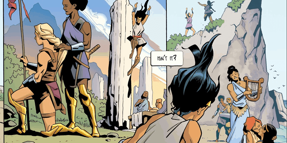 Paradise, Themyscira, Amazons, Amazon Warriors, Princess Diana, Wonder Woman #70, Celebration 