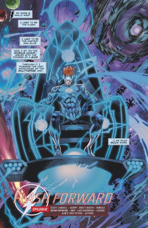 Wally West, Tempus Fuginaut, Multiverse, Dr. Manhattan, Mobius Chair