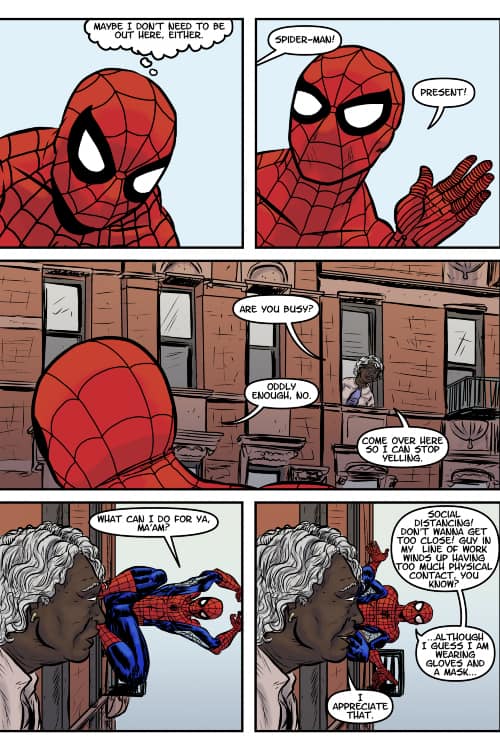 Spider-Man, Social Distancing, Fanfiction comic, Coronavirus, Shelter-in-Place, Quarantine, Peter Parker, New York City, Queens