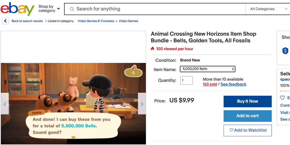 animal crossing items on ebay