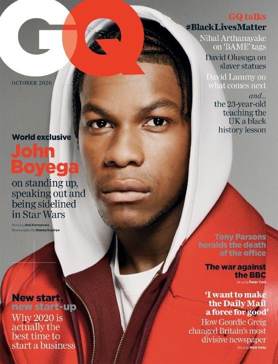 Star Wars, Finn, Movie Industry, Rey, Rose, Adam Driver, Daisy Ridley, Black Heroes, Black Lives Matter, JJ Abrmas, British GQ)