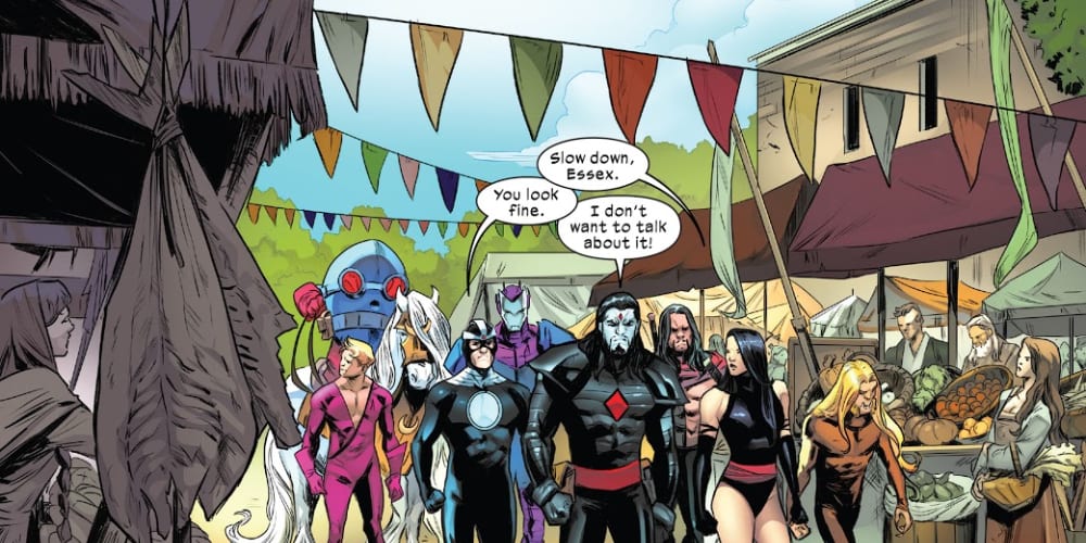 Hellions #5: X of Swords Chapter Six, Mister Sinister, Krakoa, Arakko, Havok, Psylocke, Empath, Greycrow, Orphanmaker, Otherworld, Jamie Braddock, Avalon, Capes