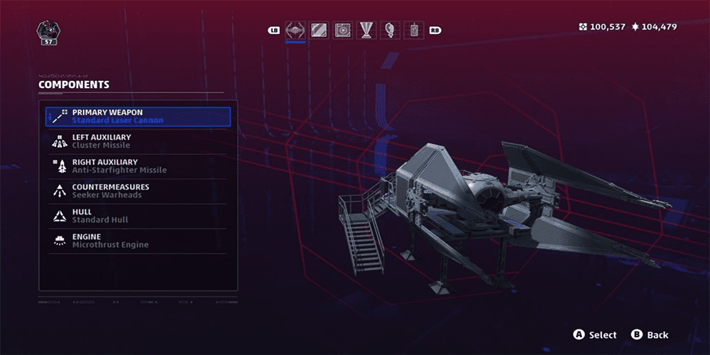 Squadrons Interceptor and Support Loadout