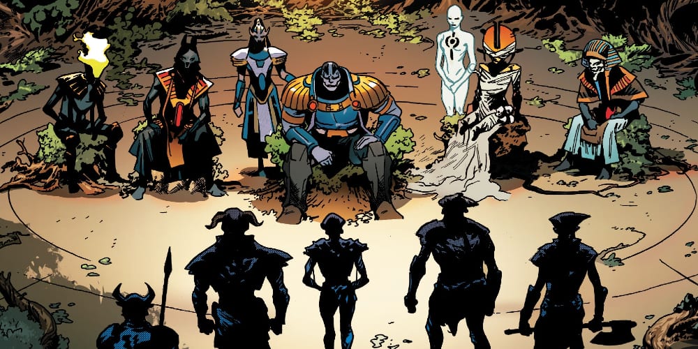 X-Men #13: X of Swords Chapter Ten, Apocalypse, Gorgon, Hope Summers, Cerebro Blade, Magneto, Marvel Comics, Krakoa, Dawn of X, Jonathan Hickman, Mutants, Arakko