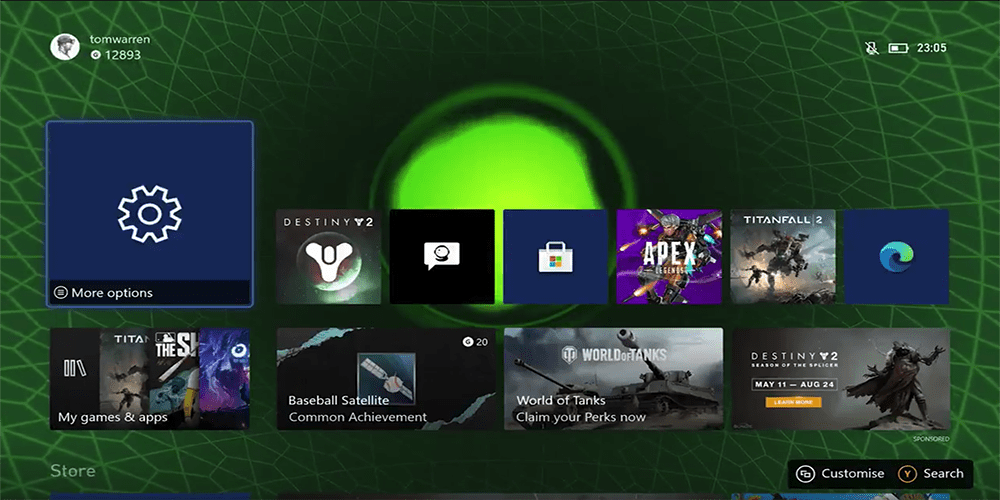 Original Xbox Dashboard Series Xs