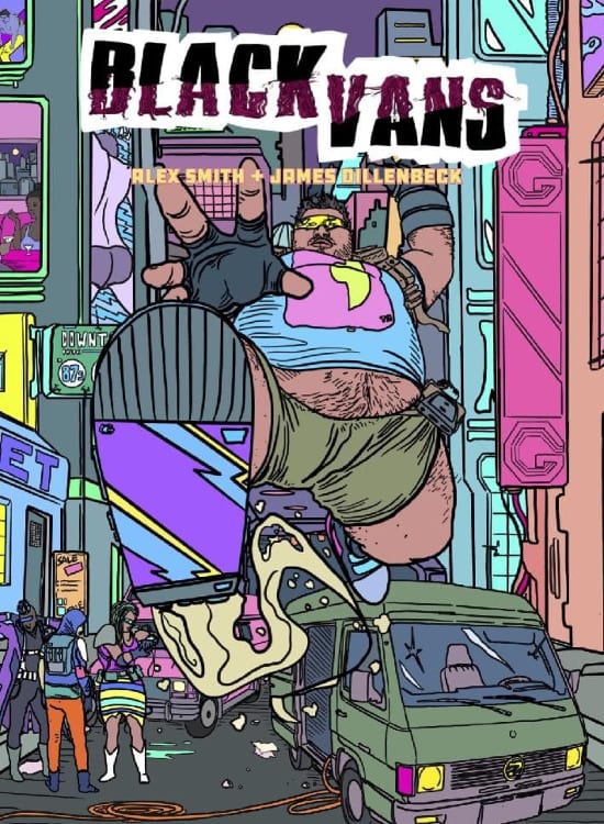 Cyberpunk comic book, Alex Smith, James Dillenbeck, black vans, Kickstarter, LGBTQIA+, queer characters