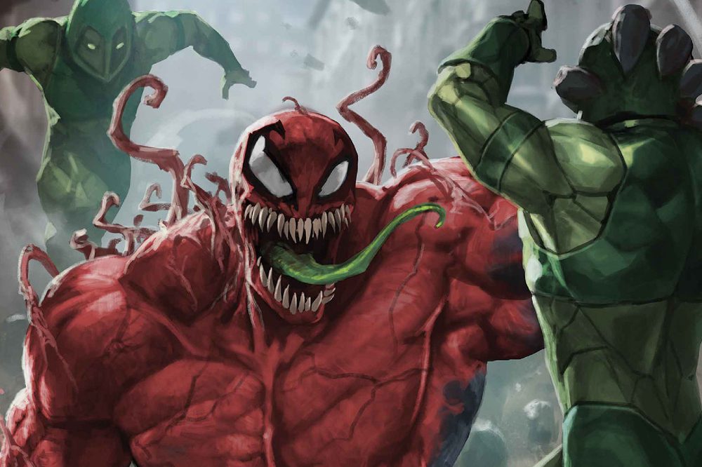 New Venom and Carnage Images, Eddie Brock, Cletus Kassidy, Sony Spider-Man Universe, Toxin, Shriek, Tom Hardy, Woody Harrelson, Michelle Williams, Naomie Harris, Stephen Graham, Andy Serkis, Marvel Comics