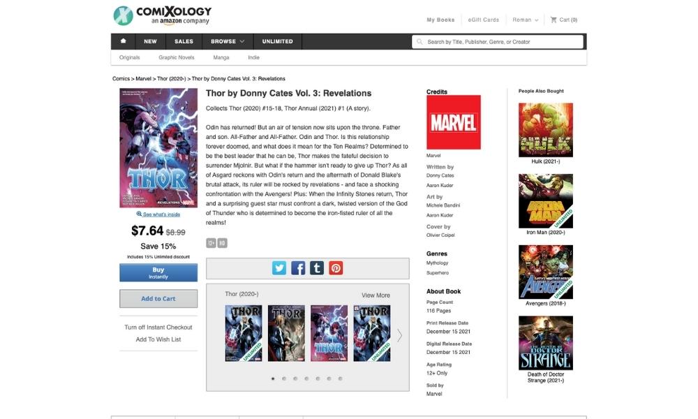 New Comixology Amazon Store, graphic novels, comics, kindle, single issues, reader experience, user interface, comic collecting