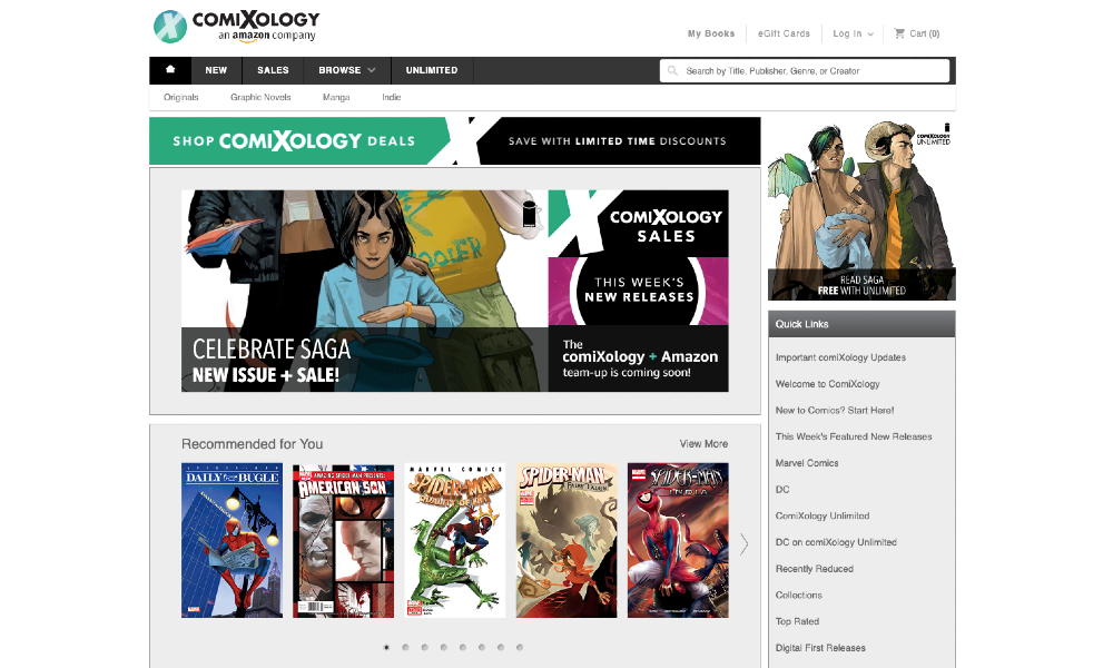 New Comixology Amazon Store, graphic novels, comics, kindle, single issues, reader experience, user interface, comic collecting