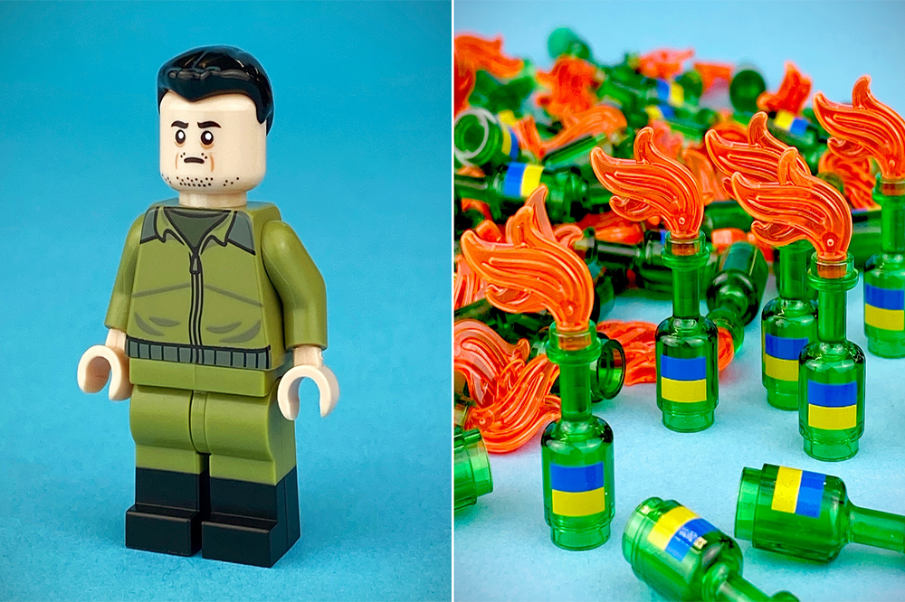 Volodymyr Zelenskyy LEGO Set ukrainian relief citizen brick