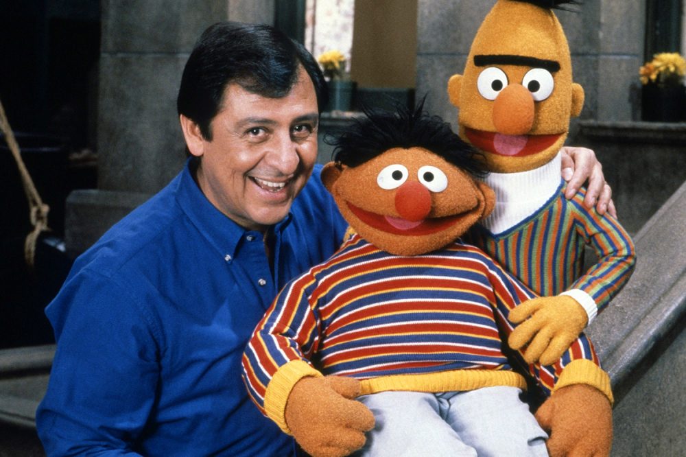 Emilio Degado, Ernie (Jim Henson), and Bert (Frank Oz)