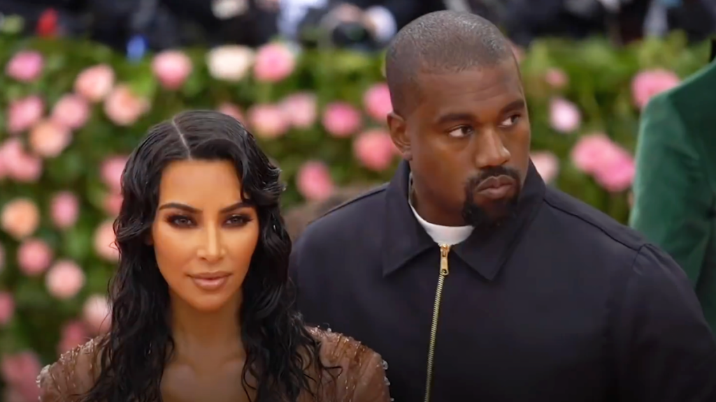  Rapper Kanye West and socialite Kim Kardashian at the Met Gala 2019