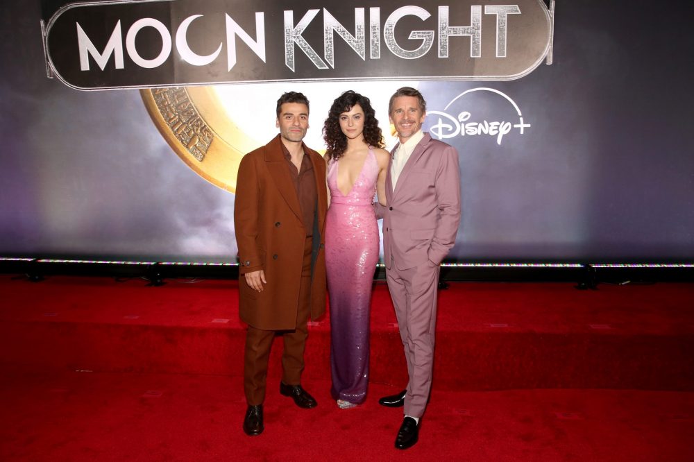 Moon Knight Premiere Event - Oscar Isaac, May Calamawy and Ethan Hawke