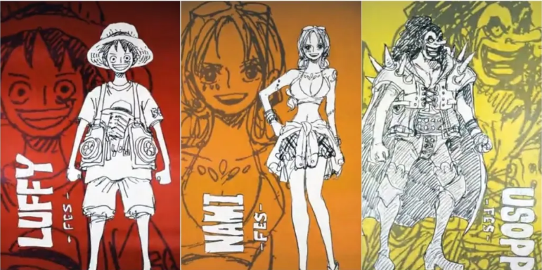 Uta, Luffy, Usopp One Piece Film: Red