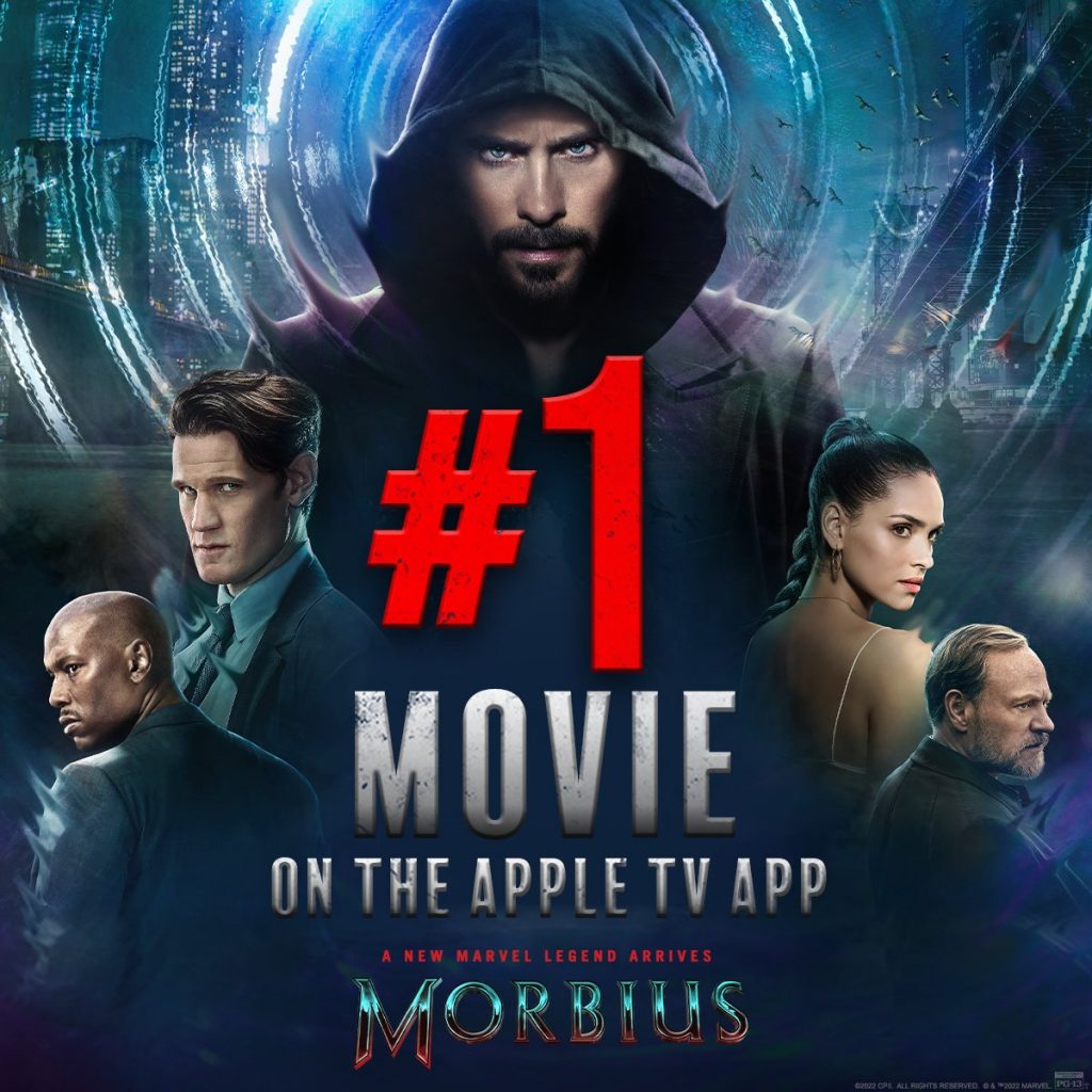 Morbius Ranks #1 on Apple TV