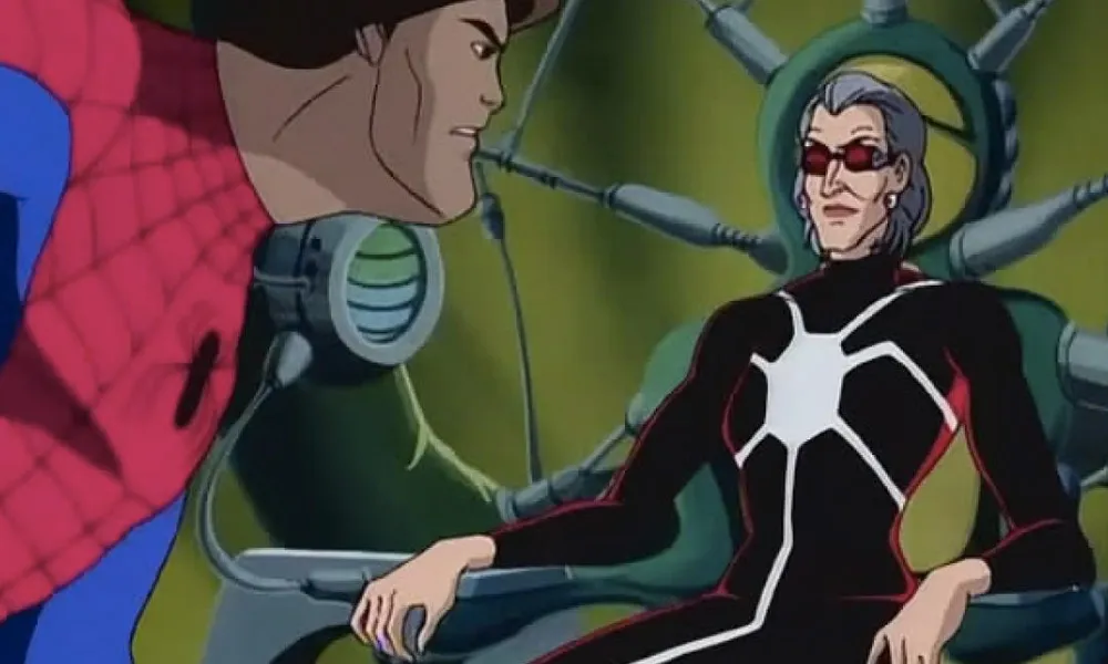 Spider-Man and Madame Web from the animated series