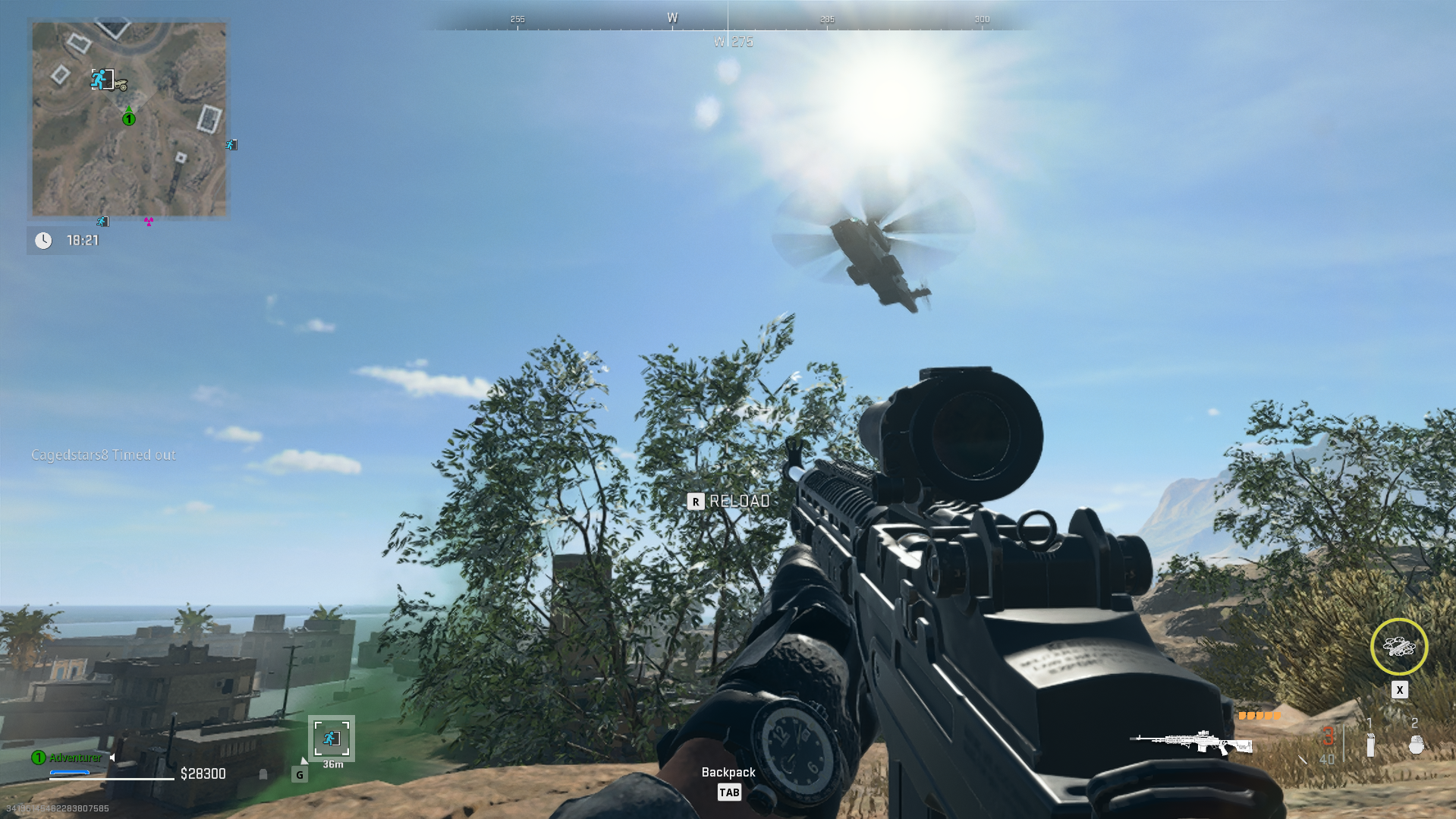 chopper arriving in warzone dmz