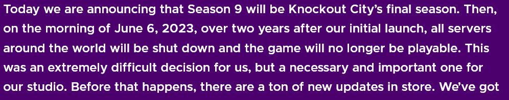 Knockout City Is Shutting Down In June