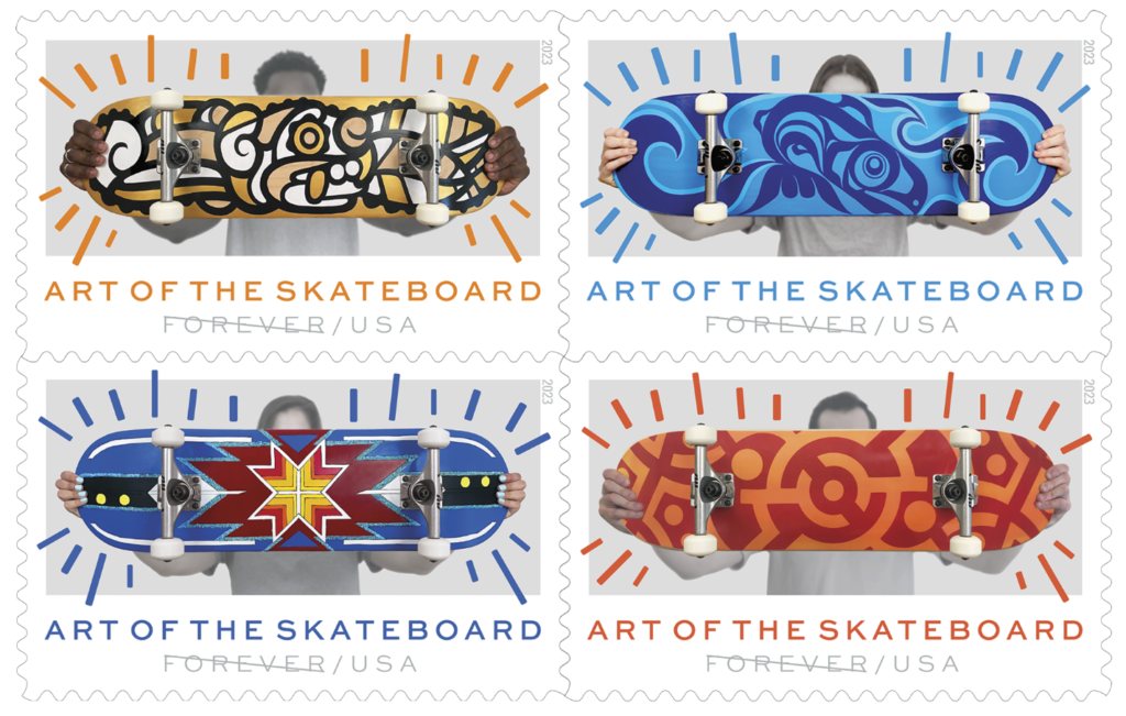 usps art of the skateboard stamps