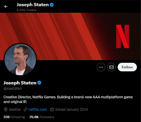 joseph staten netflix games profile