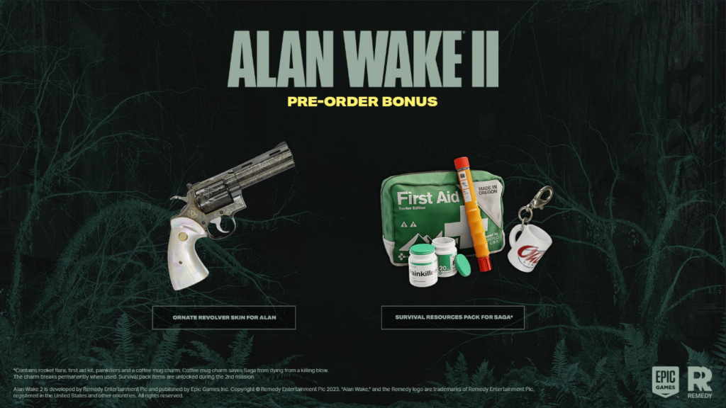 alan wake 2 release date preorder bonus